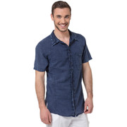 Shirt with denuded shoulders