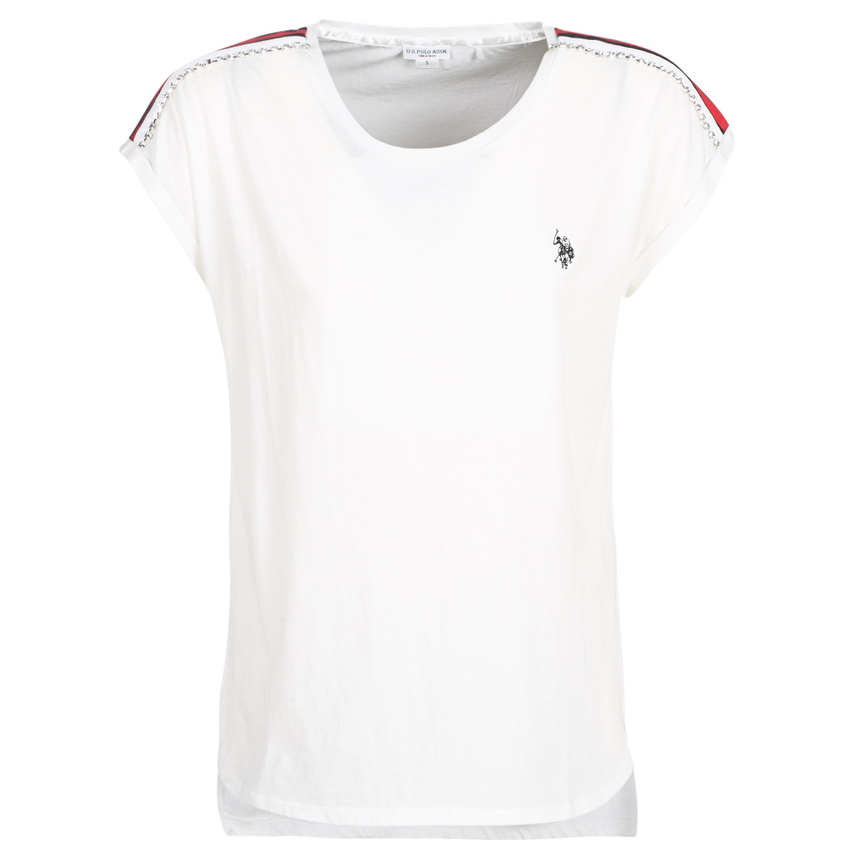 Vêtements Femme Дивовижна шовкова блуза оригінал marco polo assn розмір s. JEWELL TEE SS Blanc