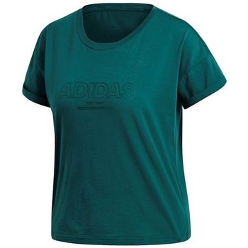 Vêtements Femme T-shirts manches courtes adidas Originals Ess Allcap Tee Vert