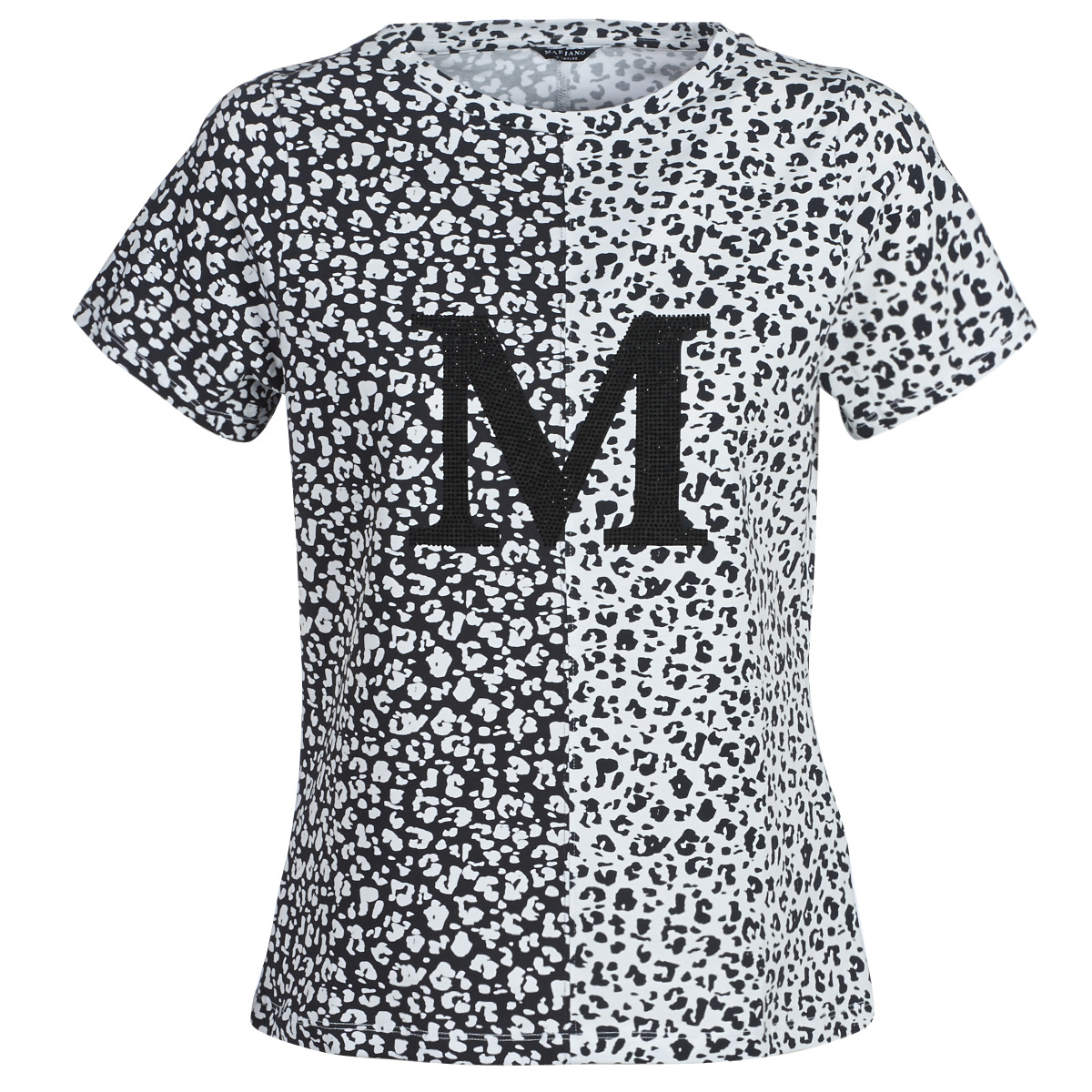 Vêtements Femme T-shirts manches courtes Marciano RUNNING Premium WILD Noir / Blanc