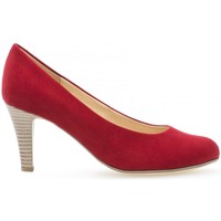 Chaussures Femme Escarpins Gabor Escarpins en textile à talon façon bloc Rouge