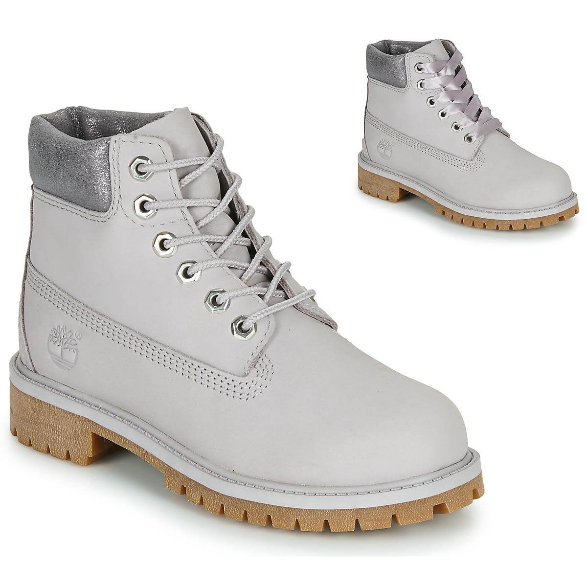 Chaussures Enfant Boots seguro Timberland 6 IN PREMIUM WP BOOT Gris