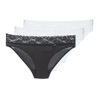 Sous-vêtements Femme Culottes & slips DIM COTON FEMININE 2+1 GRATUIT Noir / Blanc