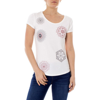 Vêtements Femme T-shirts & Polos Desigual T Shirt Sonja Blanc 19SWTKA1 Blanc