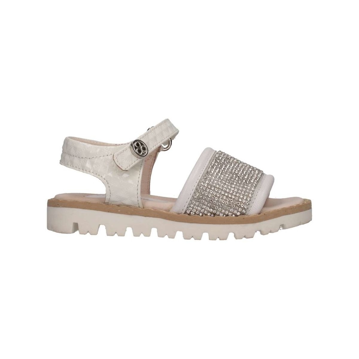 Chaussures Fille Sandales et Nu-pieds Florens E0771 BIANCO Sandales Enfant blanc Blanc