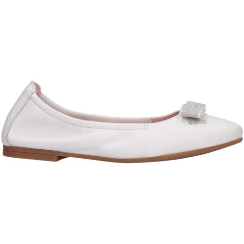 Chaussures Fille Ballerines / babies Unisa DUGOS RI WHITE Blanc