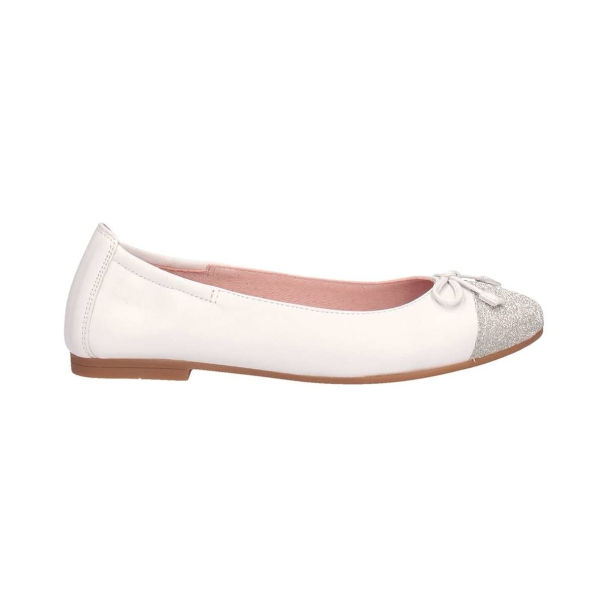 Chaussures Fille Ballerines / babies Unisa DINO 17 RI WHITE Blanc