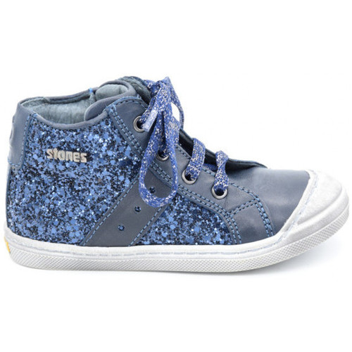 Chaussures Fille Baskets mode Raxi Calf Ocre-navy rama Bleu