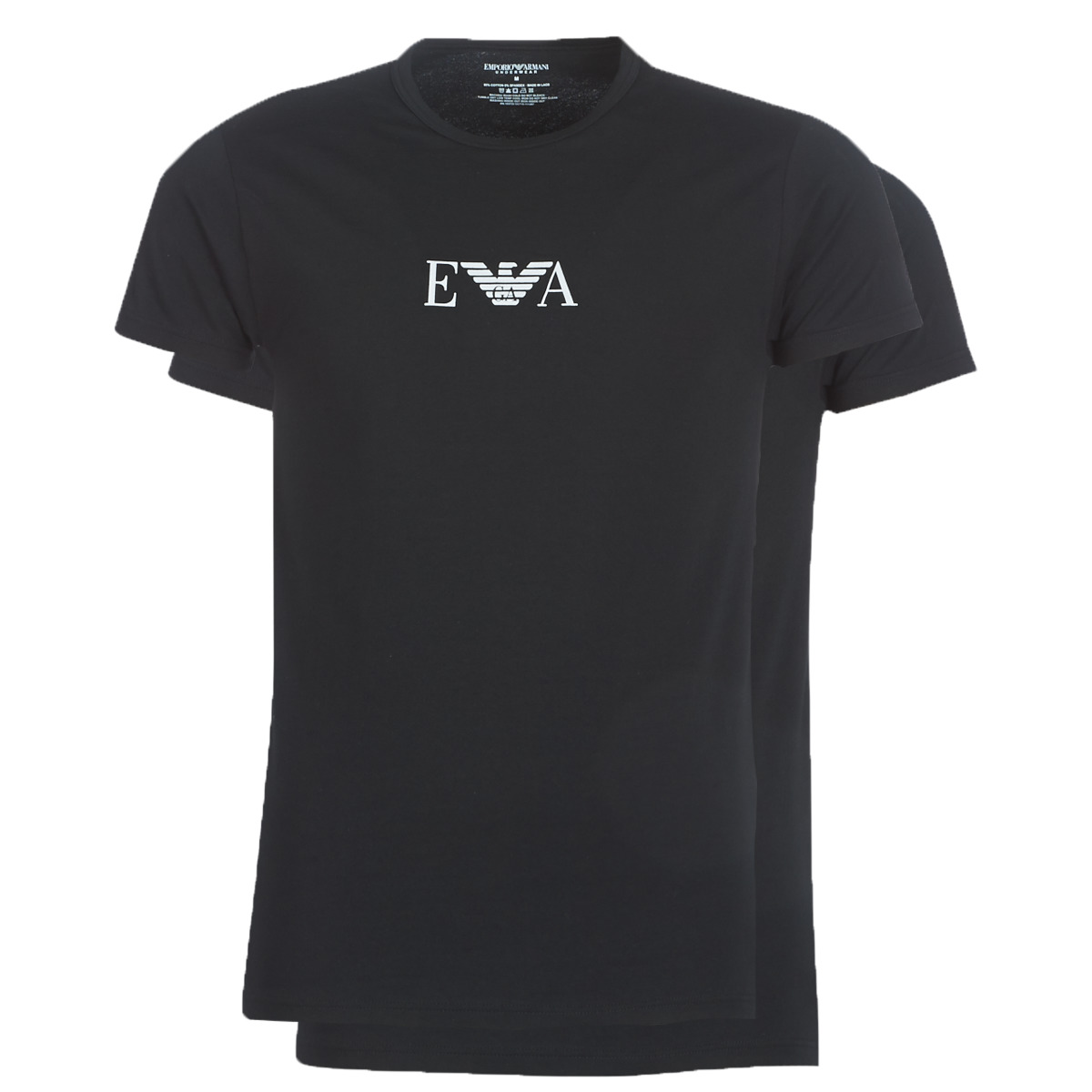 Vêtements Homme T-shirts manches courtes Emporio Armani opt CC715-PACK DE 2 Noir