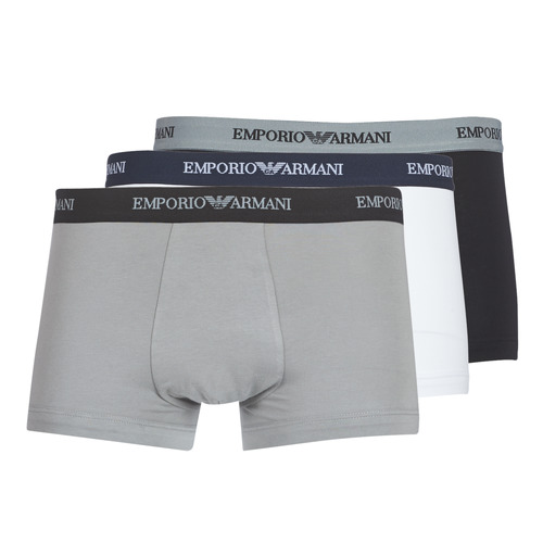 Sous-vêtements Homme Boxers Emporio Armani CC717-PACK DE 3 Blanc / Noir / Gris