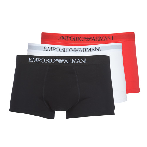 Boxers Emporio Armani CC722-PACK DE 3 Blanc / Rouge / Noir - Livraison Gratuite 