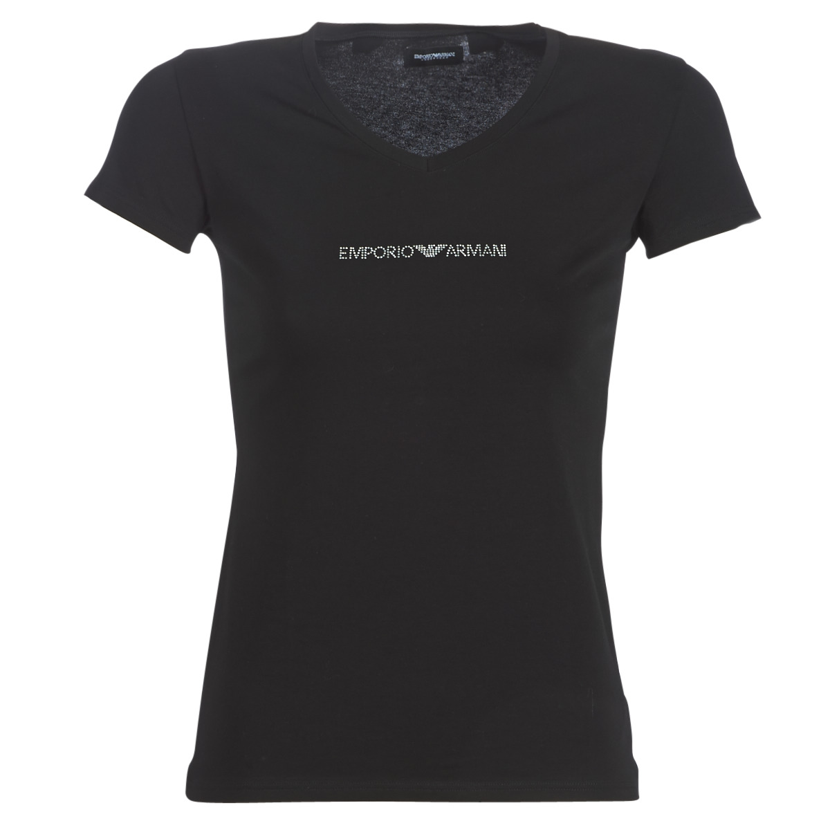 Vêtements Femme T-shirts manches courtes Emporio Armani flared CC317-163321-00020 Noir