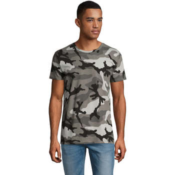 Vêtements Homme T-shirts manches courtes Sols CAMOUFLAGE DESIGN MEN Gris