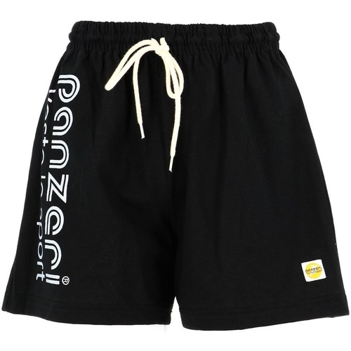 Vêtements Homme Shorts Bruce / Bermudas Panzeri Uni a nr/argt jersey shor Noir