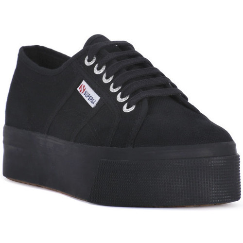 Chaussures Superga COTU FULL BLACK UP AND DOWN Nero - Chaussures Baskets basses Femme 68 