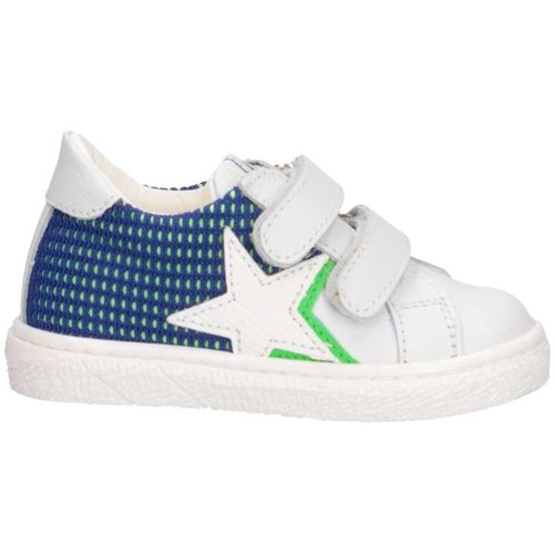 Chaussures Garçon Chaussons bébés Walkey Y1B4-40214-0075Y280 First steps Enfant Blanc / Bleu Multicolore