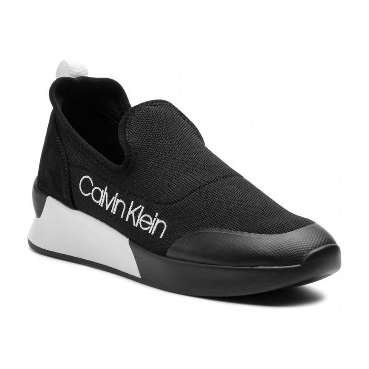 Chaussures Femme Baskets mode Calvin Klein Jeans QUE Noir