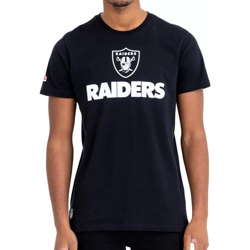 Vêtements Homme T-shirts manches courtes New-Era NFL FAN LOGO TEE OAKRAI Noir