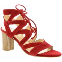 Chaussures Femme Sandales et Nu-pieds Brenda Zaro Nu pieds cuir velours rouge