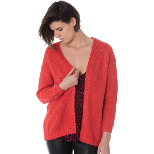 Vêtements Femme Could Shoulder Sweater Brave Soul T-shirt con bordi grezzi nera SUZIE ROUGE VERMILLON Rouge