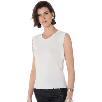 Vêtements Femme Débardeurs / T-shirts sans manche Le Temps des Cerises TSHIRT LULLI ICE CREAM Blanc