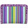 Sacs Femme Sacs porté main Fuchsia Porte monnaie toile et verni raie multicolore  Violet Multicolore