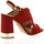 Chaussures Femme Bougies / diffuseurs Nu pieds cuir velours Rouge