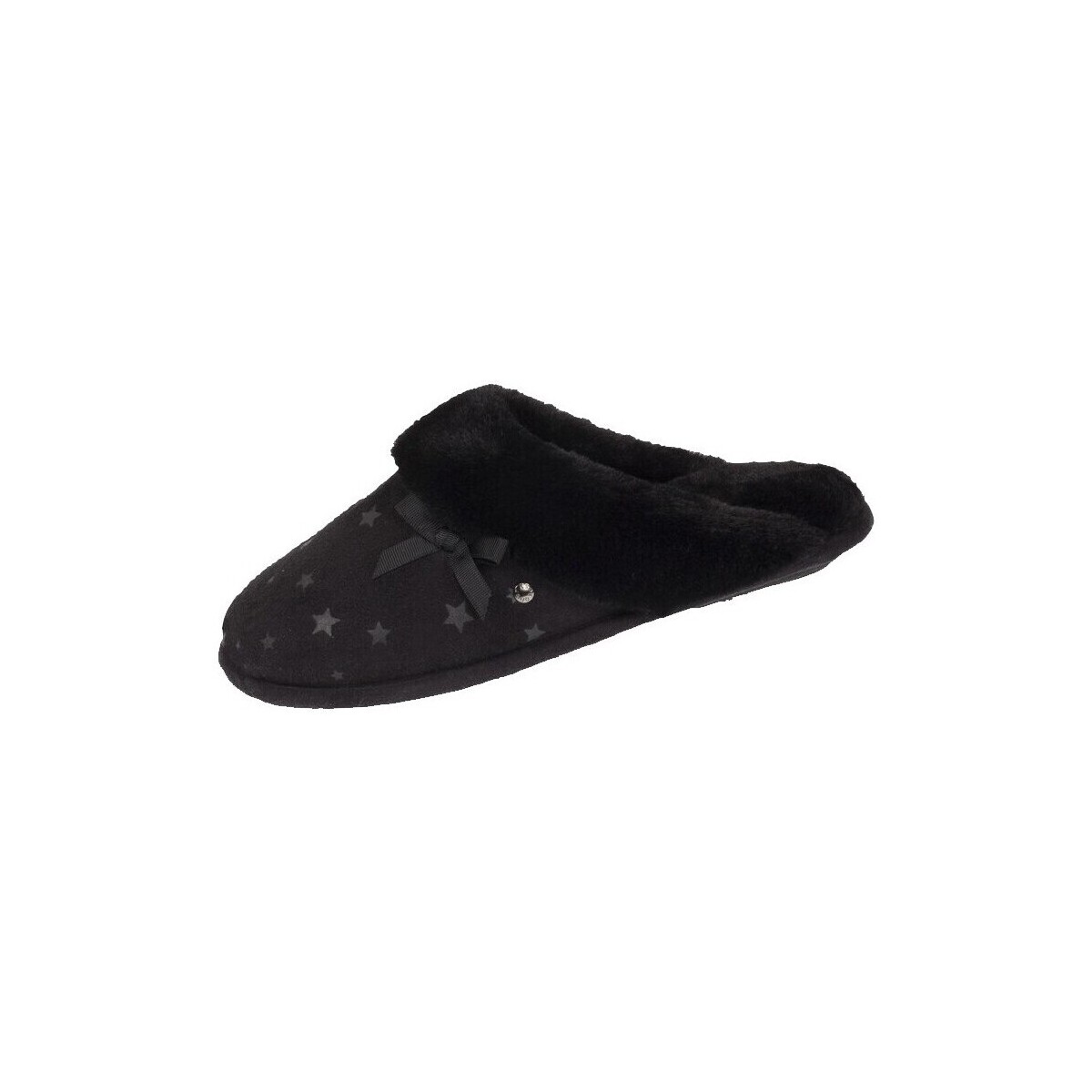 Chaussures Femme Chaussons Isotoner Chausson mules  ref_iso44802 Noir Noir