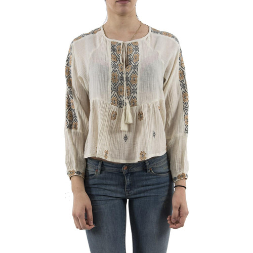 Vêtements Femme T-shirt crop con cappuccio Verde Bsb 041-240001 Blanc