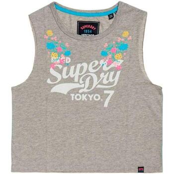 Vêtements Femme T-shirts & Polos Superdry  Gris