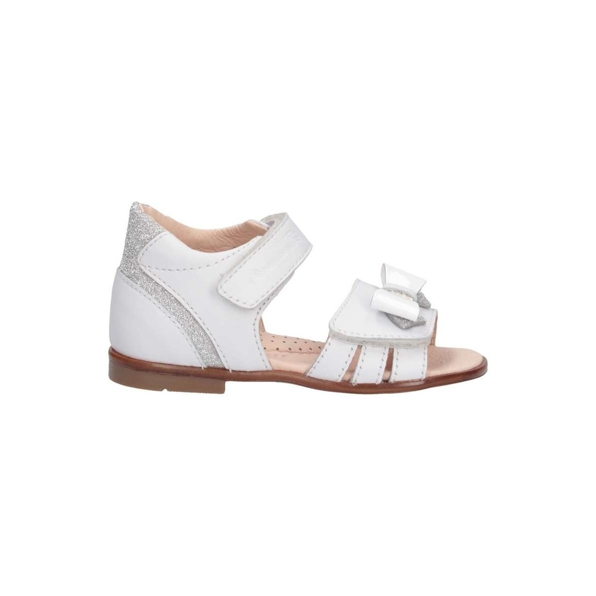 Chaussures Fille Sandales et Nu-pieds Romagnoli 3069-126 BIANCO Sandales Enfant Blanc / Argent Multicolore
