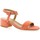 Chaussures Femme Sandales et Nu-pieds Exit Nu pieds cuir velours Orange
