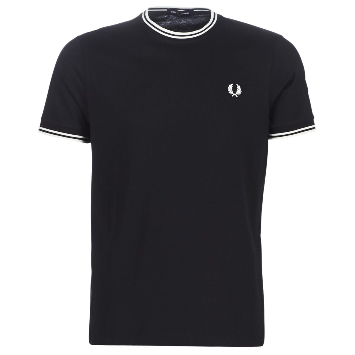 Vêtements Homme T-shirts manches Elevate Fred Perry TWIN TIPPED T-SHIRT Noir