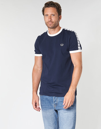Vêtements Homme T-shirts manches courtes Fred Perry TAPED RINGER T-SHIRT Marine