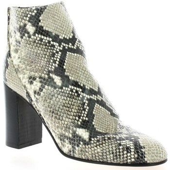 Chaussures Femme Bottines Giancarlo Boots cuir serpent Gris