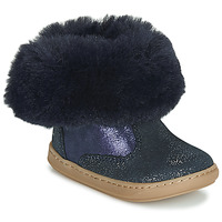 Chaussures Fille Boots Shoo Pom BOUBA FUR BOOTS Marine