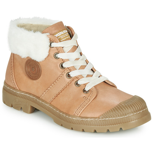 Chaussures Femme stitched Boots Pataugas AUTHENTIQUE Camel