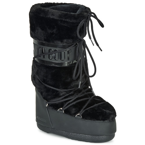 Chaussures Femme Bottes de neige Moon Boot Macdonald MOON BOOT Macdonald CLASSIC FAUX FUR Noir