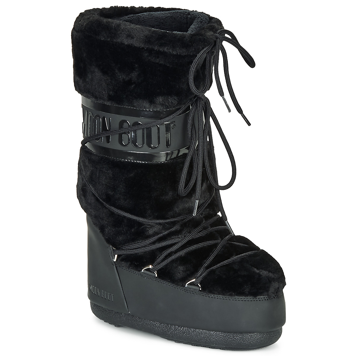 Chaussures Femme Bottes de neige Moon Boot MOON BOOT CLASSIC FAUX FUR Noir