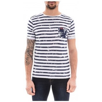 Vêtements Homme T-shirts manches courtes Ritchie T-shirt col rond pur coton NOBORU Bleu marine