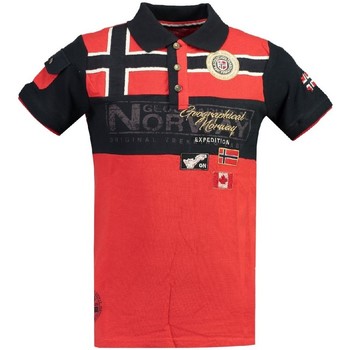 Vêtements Homme Polos manches courtes Geographical Norway Polo Homme Klipo Rouge