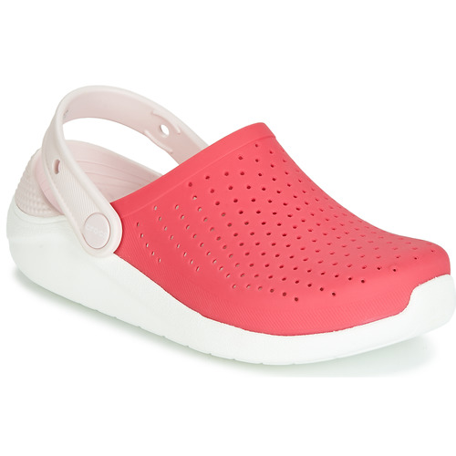 Chaussures Fille Sabots Crocs outdoor LITERIDE CLOG K Rouge / blanc