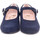 Chaussures Fille Ballerines / babies Boni & Sidonie Babies en daim à boucles - VALENTINE Daim Bleu Marine