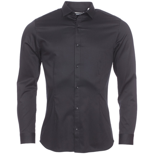 Vêtements Homme Chemises manches longues Jack & Jones Chemise coton Premium Parma Noir