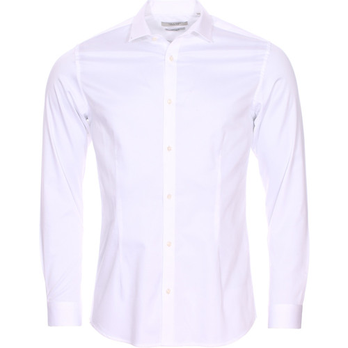 Vêtements Homme Chemises manches longues Jack & Jones Chemise coton Premium Parma Blanc