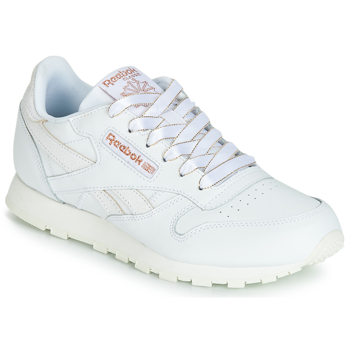 Chaussures Fille Baskets basses Reebok Classic CLASSIC LEATHER J Blanc / glitter