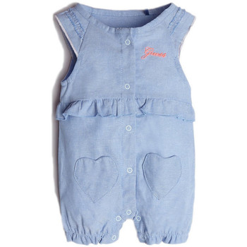 Vêtements Enfant Combinaisons / Salopettes Guess Salopette bébé fille S92G18 Bleu Bleu