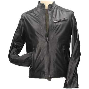 Vêtements Homme Vestes / Blazers Wild & C Abbiglimento In Pelle UGO NERO PELLE Noir