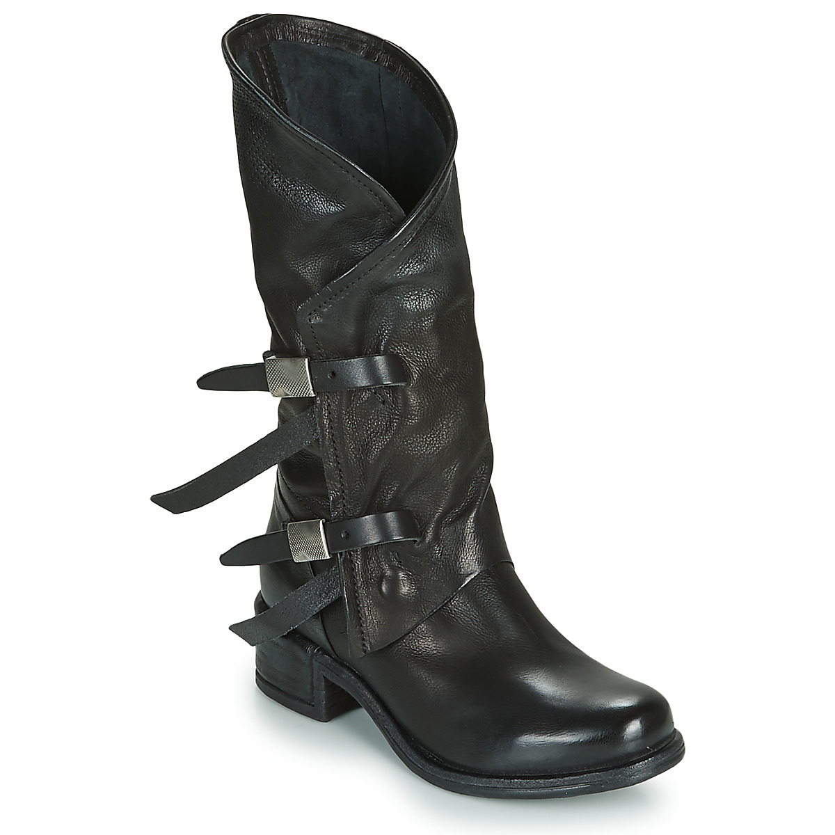 Chaussures Femme Bottes ville Airstep / A.S.98 ISPERIA BUCKLE Noir