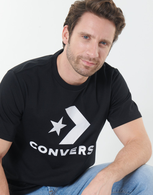 Converse Star Chevron Noir - Livraison Gratuite- Vêtements T-shirts Manches Courtes Homme 1999